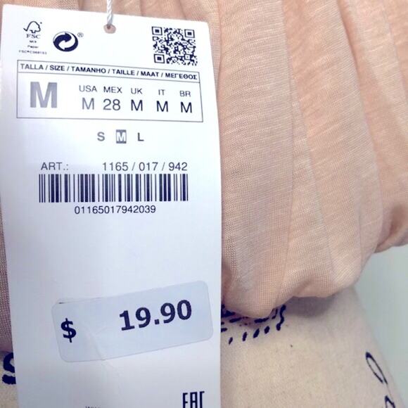 NWT! Zara Cream Crop Top Tank Size Medium - Picture 4 of 8